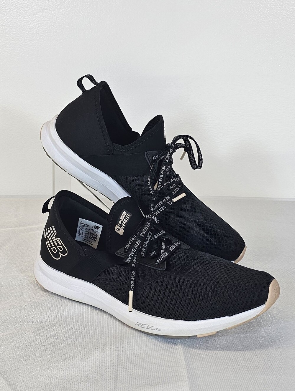 New Balance Women's Black & White Slip-On Athletic Sneakers